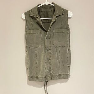 American Eagle Army Green Vest Size Small